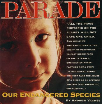 A Hard Look At How We Treat Children by Andrew Vachss, Parade Magazine cover photo